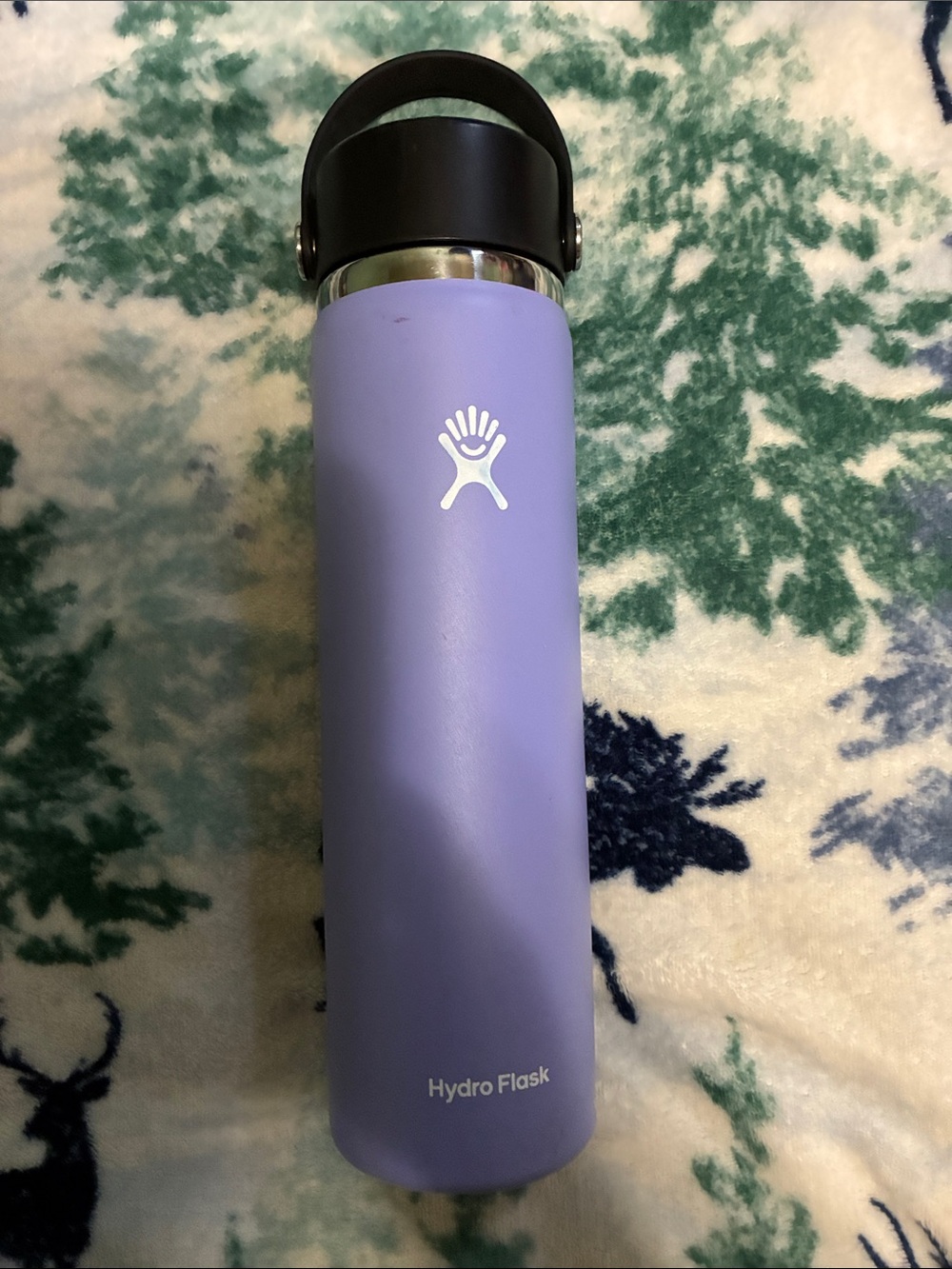 Hydro Flask Lavender Insulated Bottle with Black Carry Loop